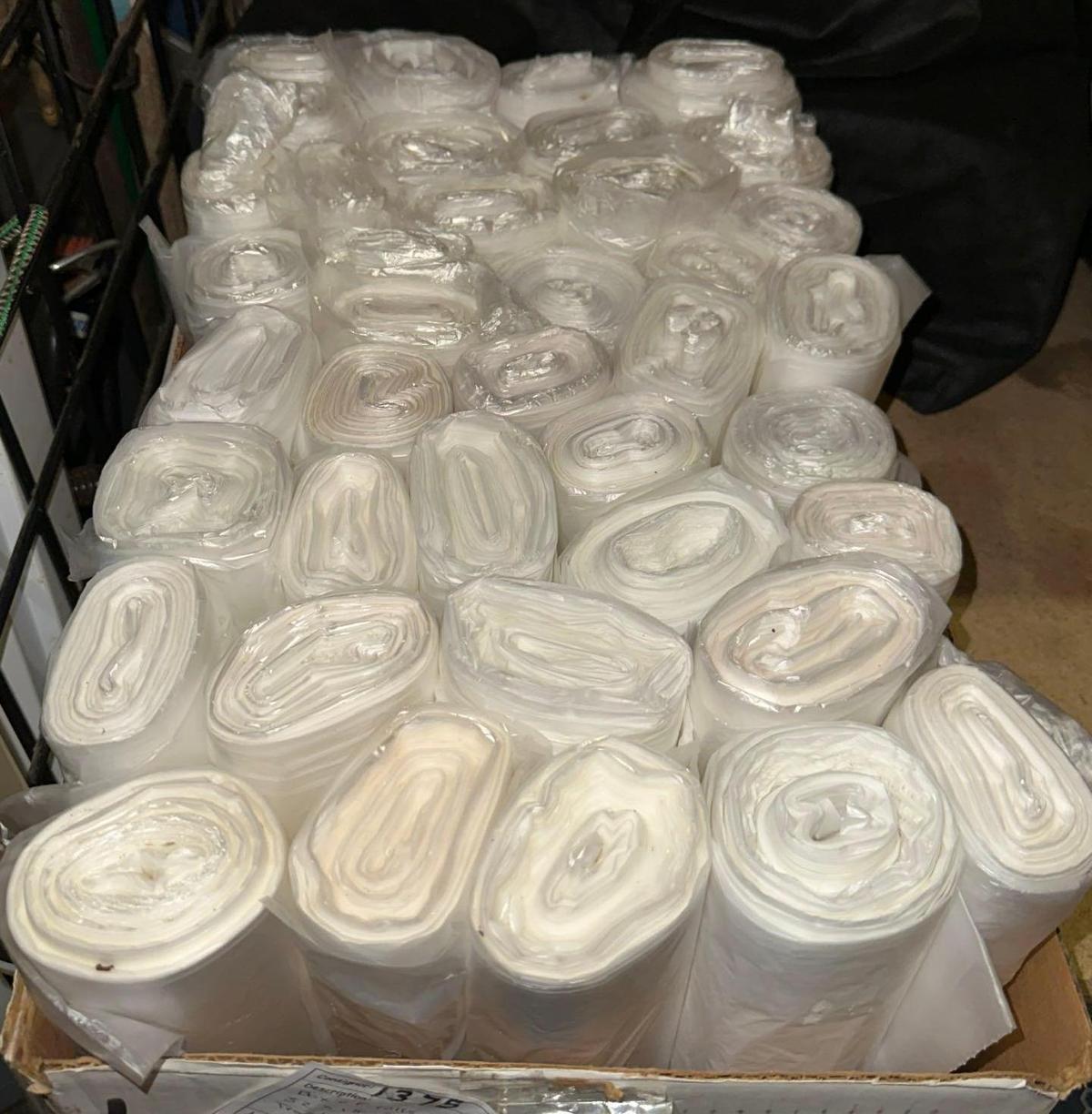 Box of Rolls of 32" x 18" Plastic Trash Bags