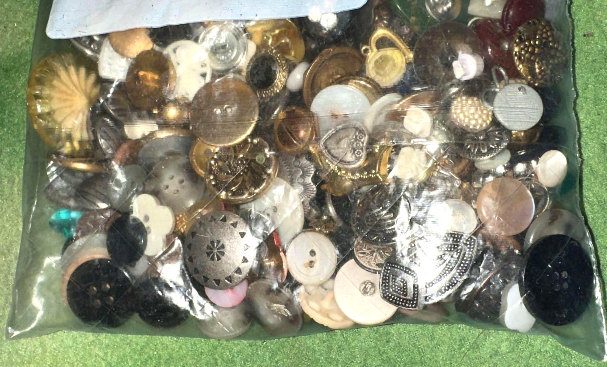 Bag Full of Cool Vintage Buttons