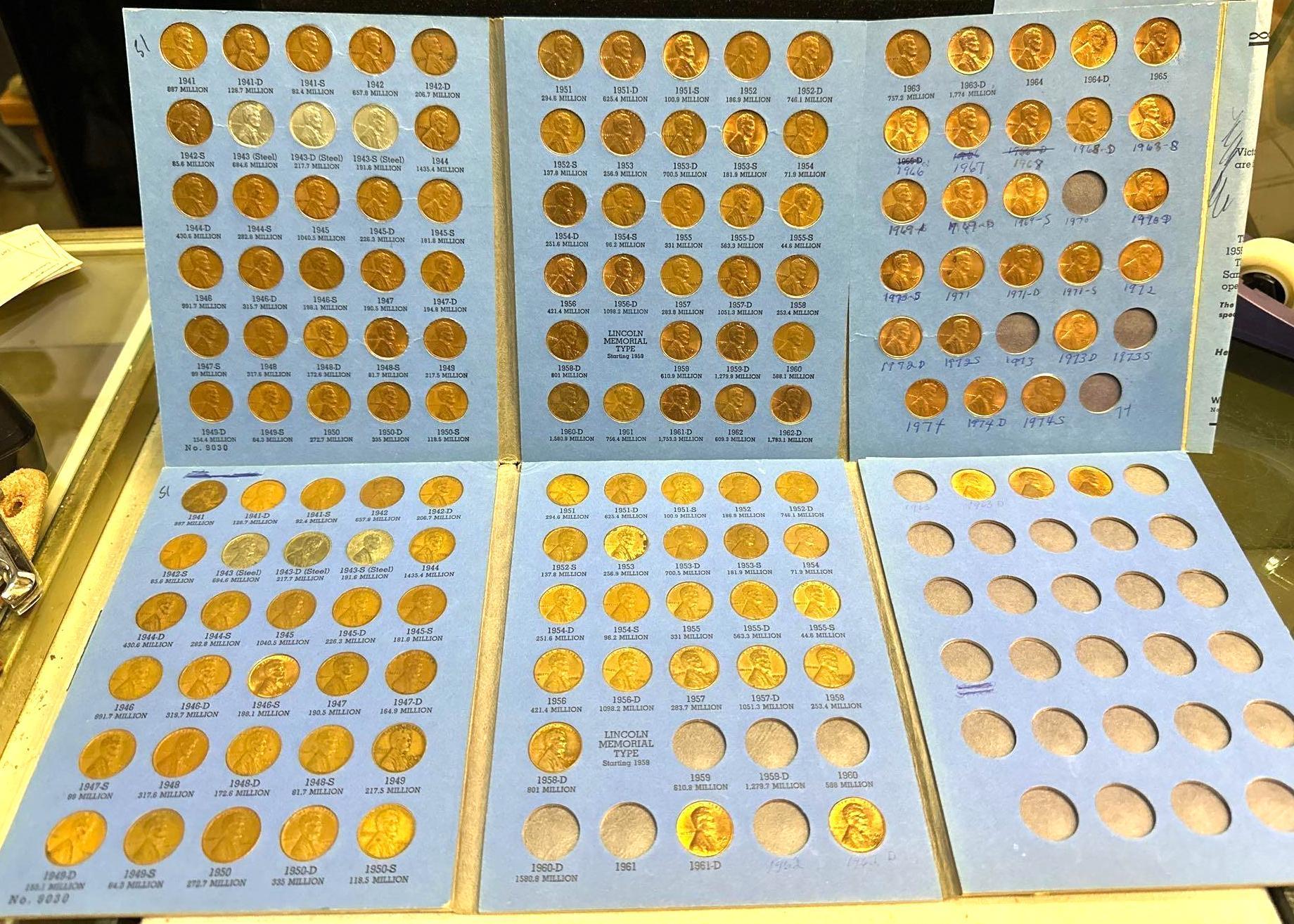 2 Folders of Lincoln Cents
