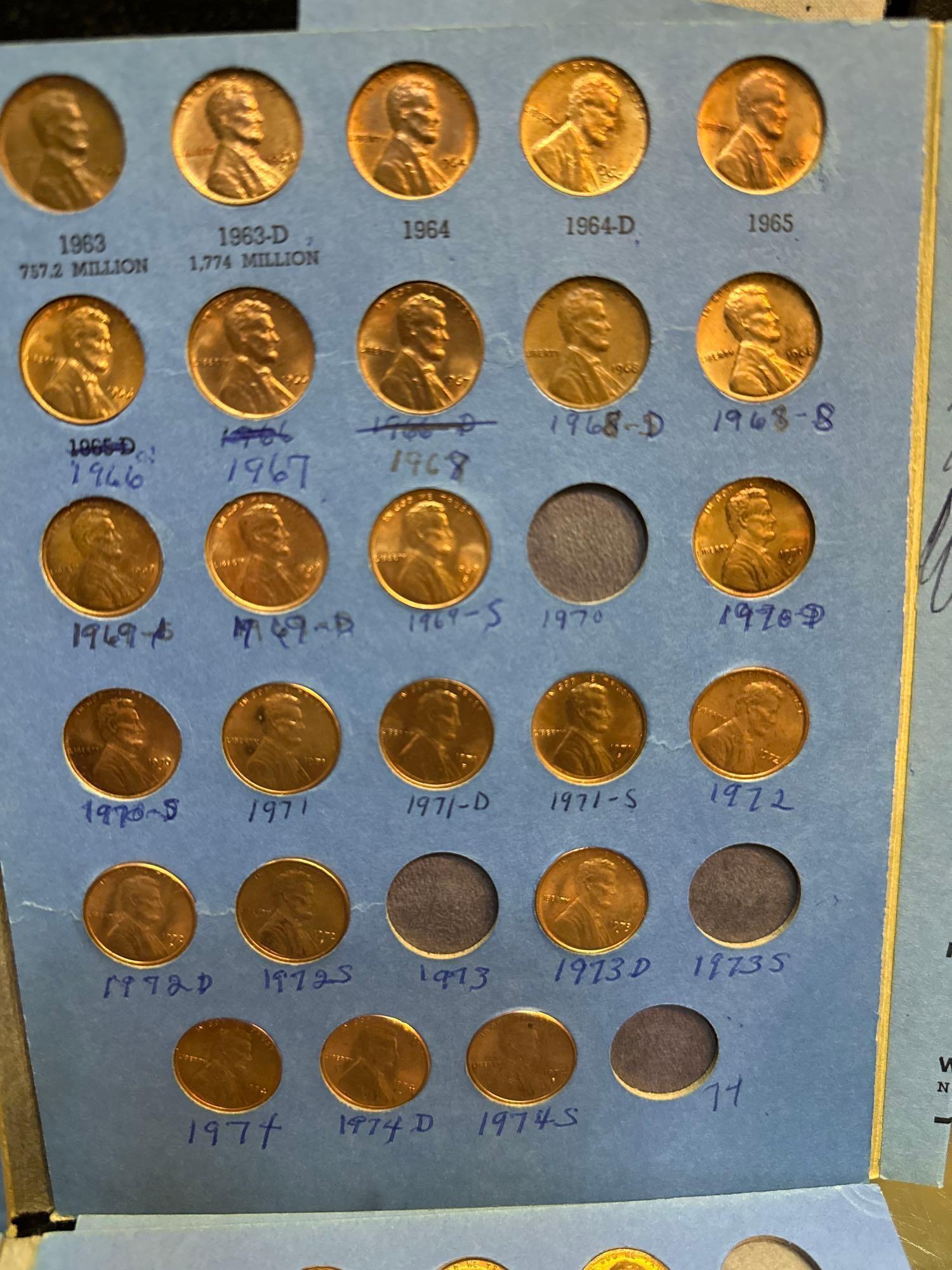 2 Folders of Lincoln Cents