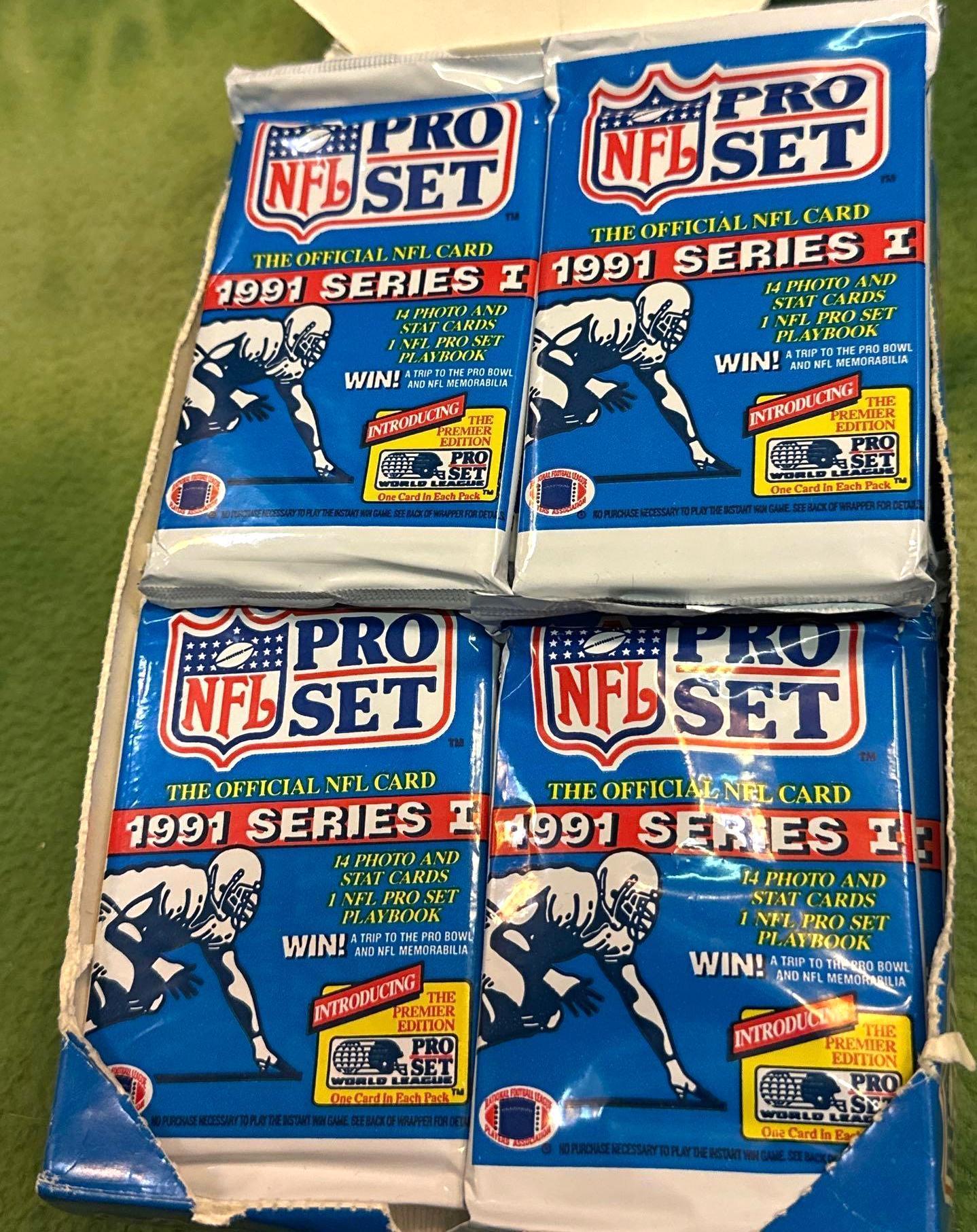 27 Sealed Packs of NFL Pro Set 1991 Series 1