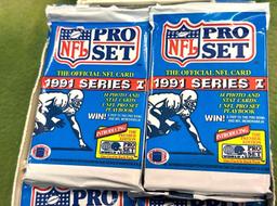 27 Sealed Packs of NFL Pro Set 1991 Series 1