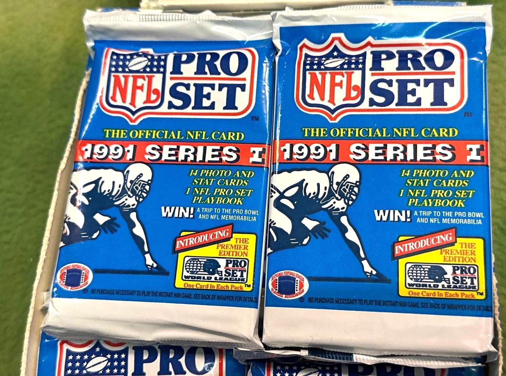 27 Sealed Packs of NFL Pro Set 1991 Series 1