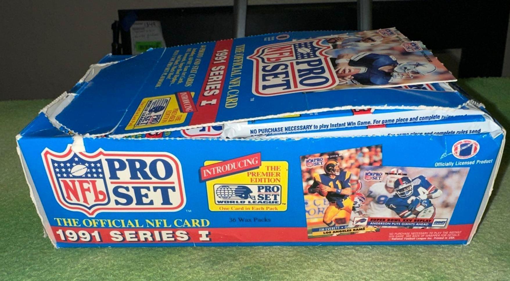 27 Sealed Packs of NFL Pro Set 1991 Series 1