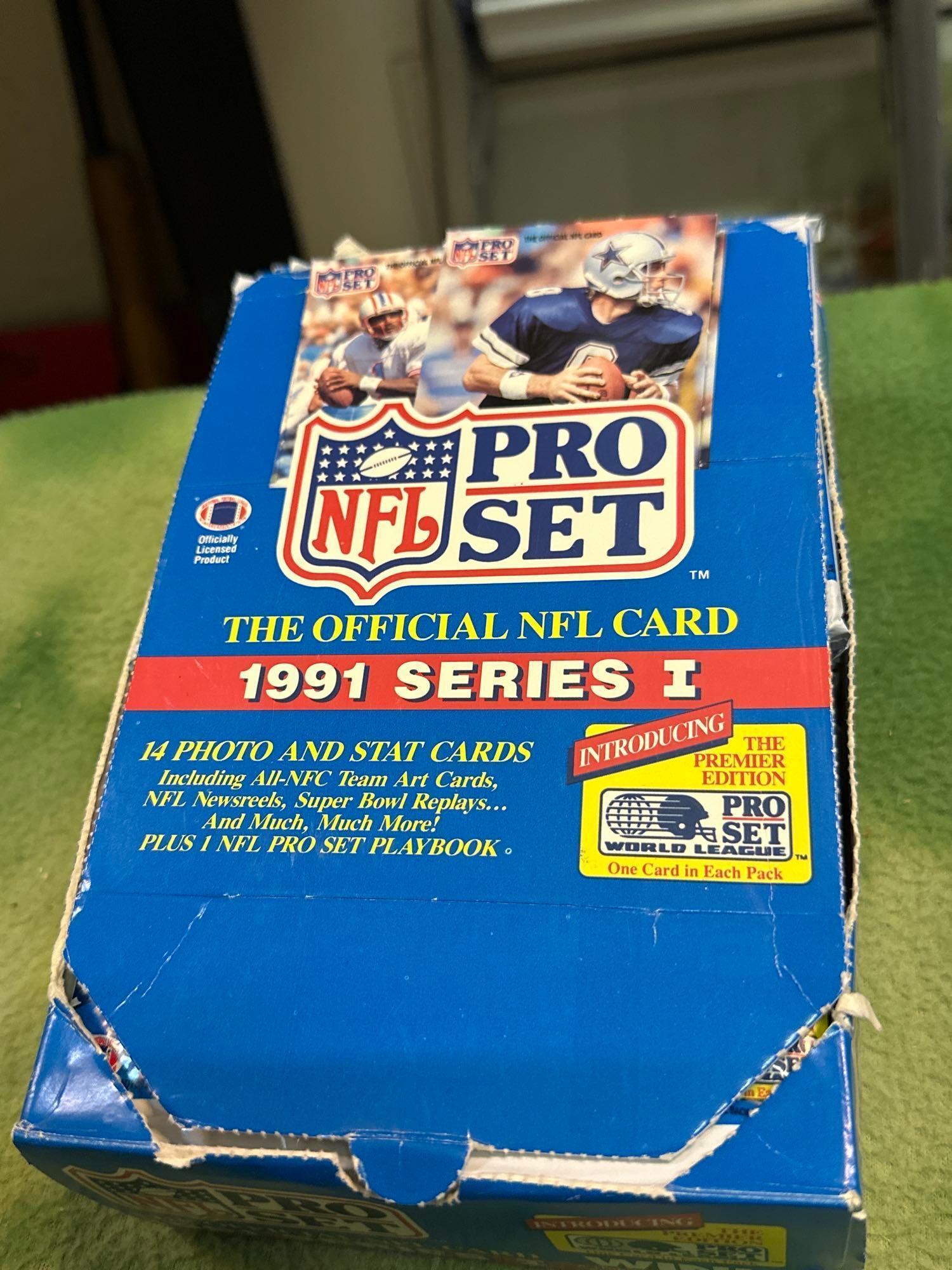 27 Sealed Packs of NFL Pro Set 1991 Series 1