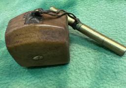 Rare Box For Holding Caps for a Muzzle Loading Flint Lock rifle 19th Century- Eskimo