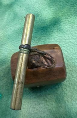 Rare Box For Holding Caps for a Muzzle Loading Flint Lock rifle 19th Century- Eskimo