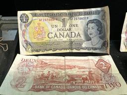 Lot of Foreign Currency and Coins
