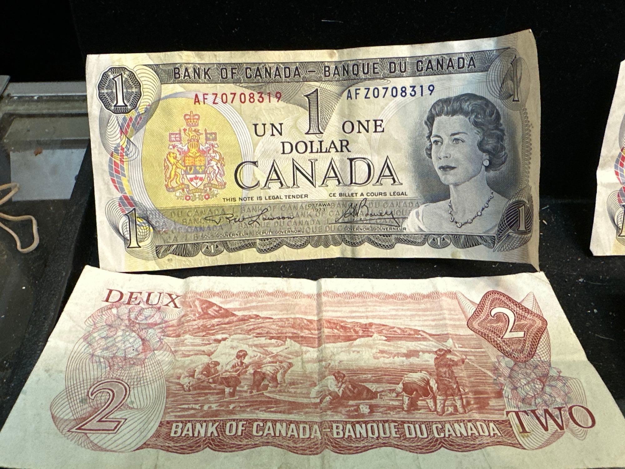Lot of Foreign Currency and Coins
