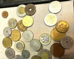 Lot of Foreign Currency and Coins