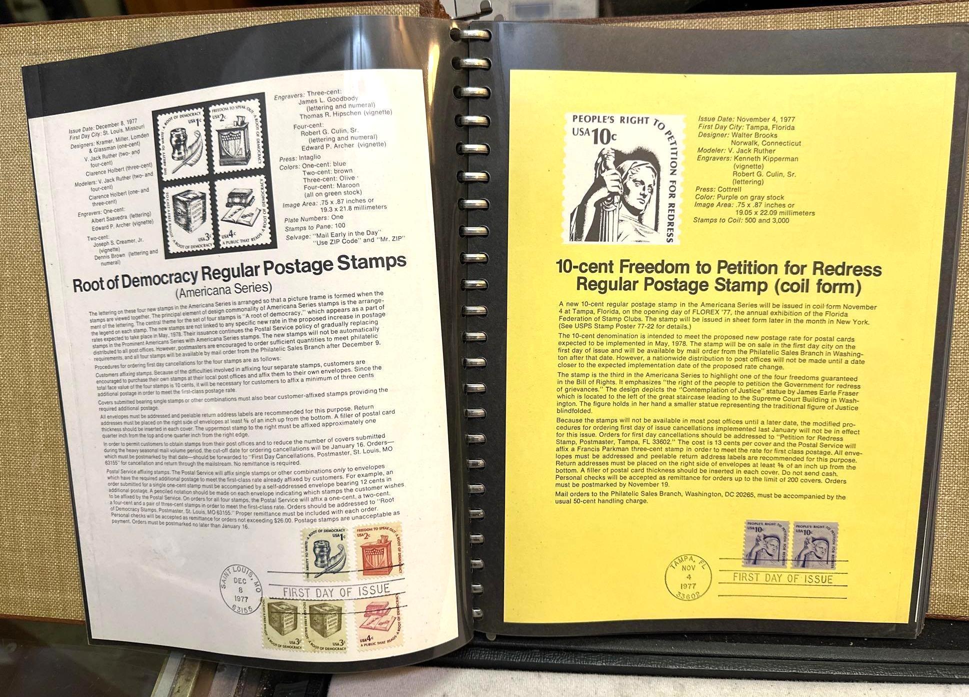 Binder of American Commemorative Postage Stamps