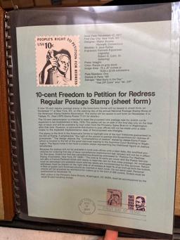 Binder of American Commemorative Postage Stamps