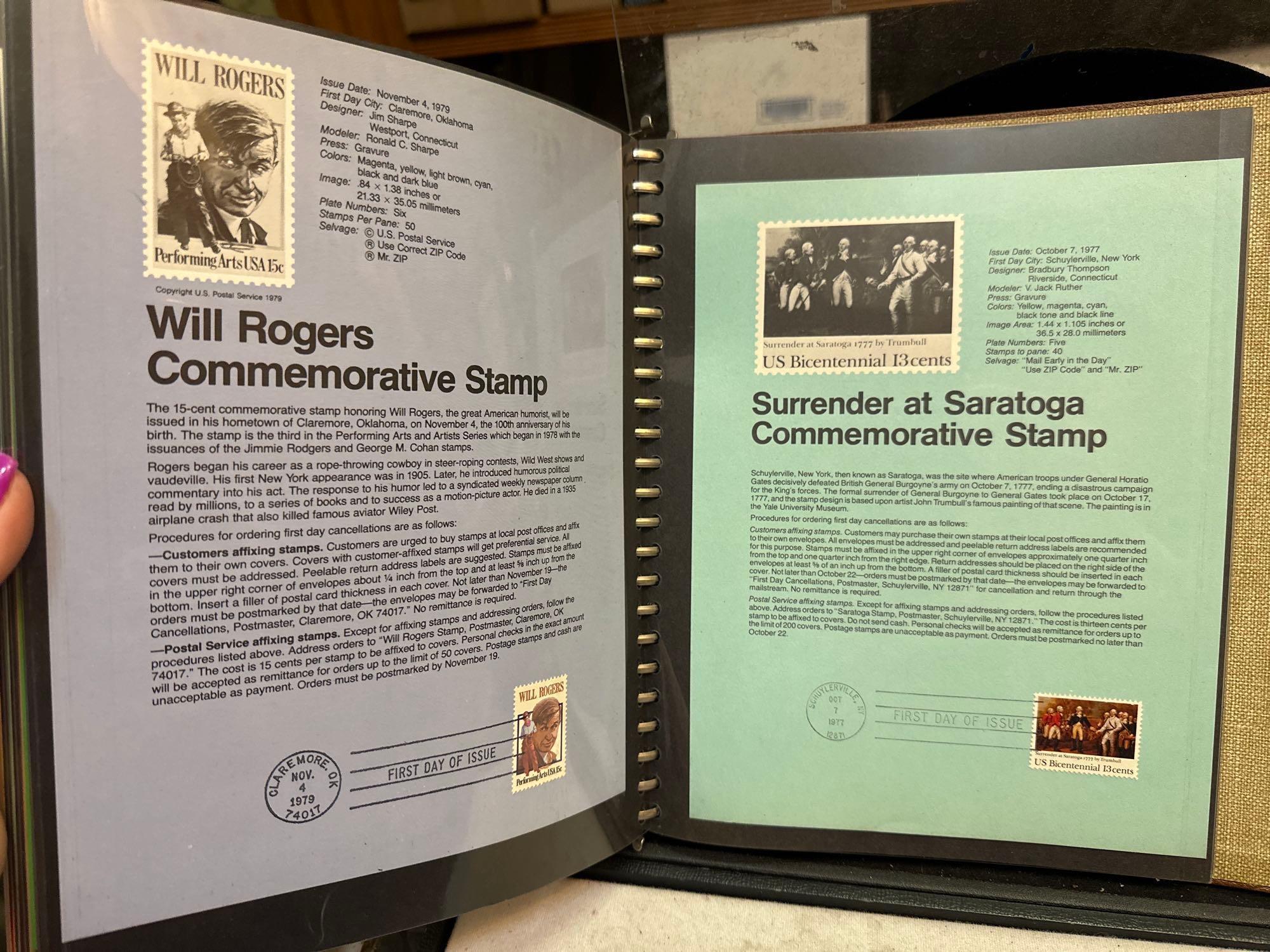 Binder of American Commemorative Postage Stamps