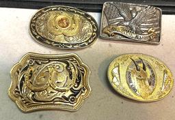 4 Vintage Belt Buckles