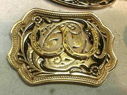 4 Vintage Belt Buckles