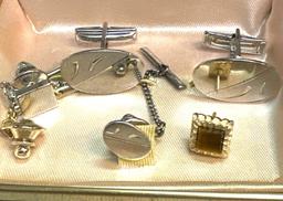 Vintage Cufflinks and Silver Earrings