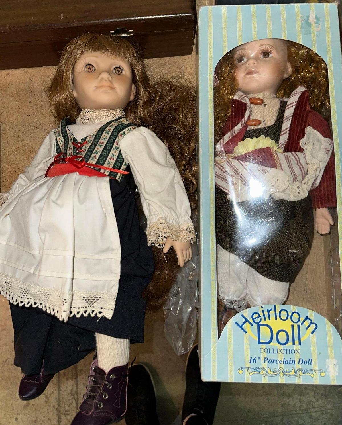 2 Porcelain Dolls