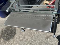 Glass and Metal Desk 39" x 27"