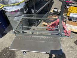 Glass and Metal Desk 39" x 27"