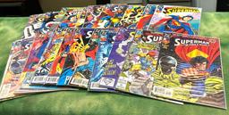 13 Action Comics and 14 Adventures of Spiderman Comic Books