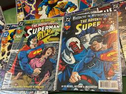 13 Action Comics and 14 Adventures of Spiderman Comic Books