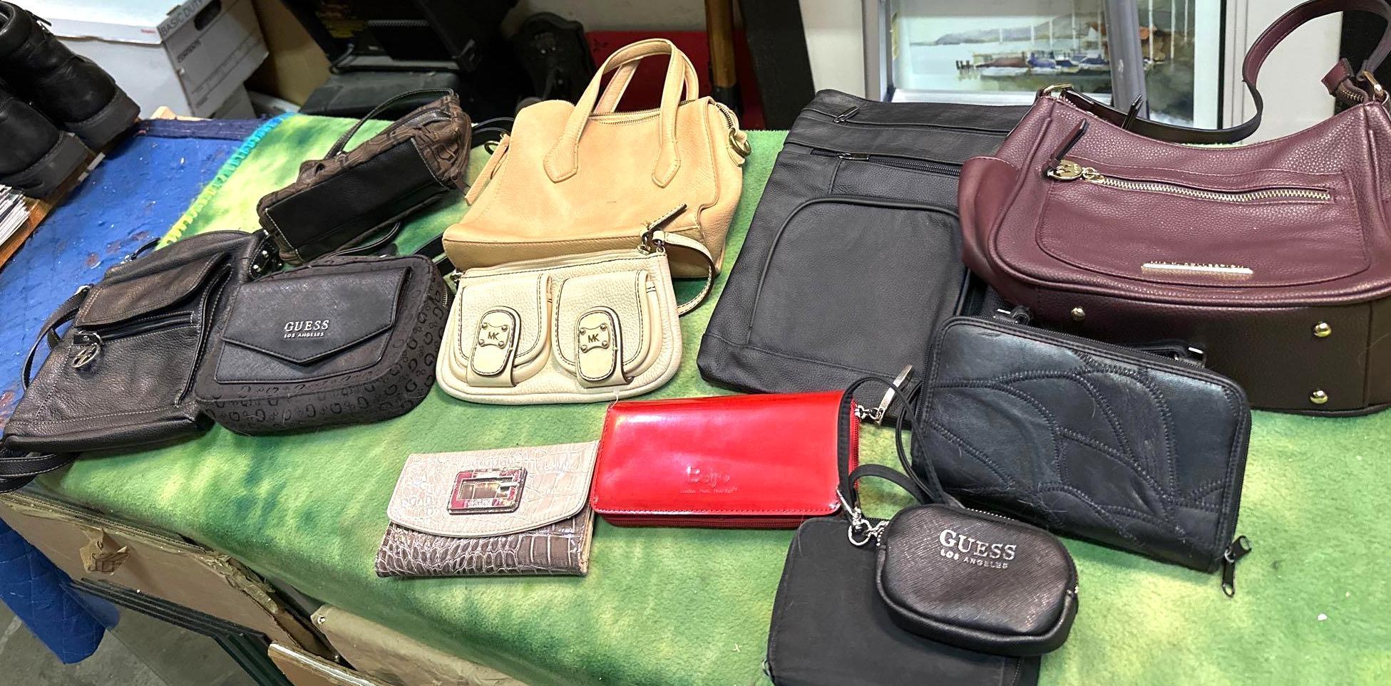 Group of Designer Purses including Michael Kors, Guess etc