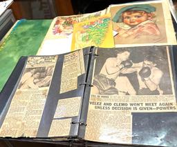Two 1950's-60's Scrapbooks with cards, Articles etc