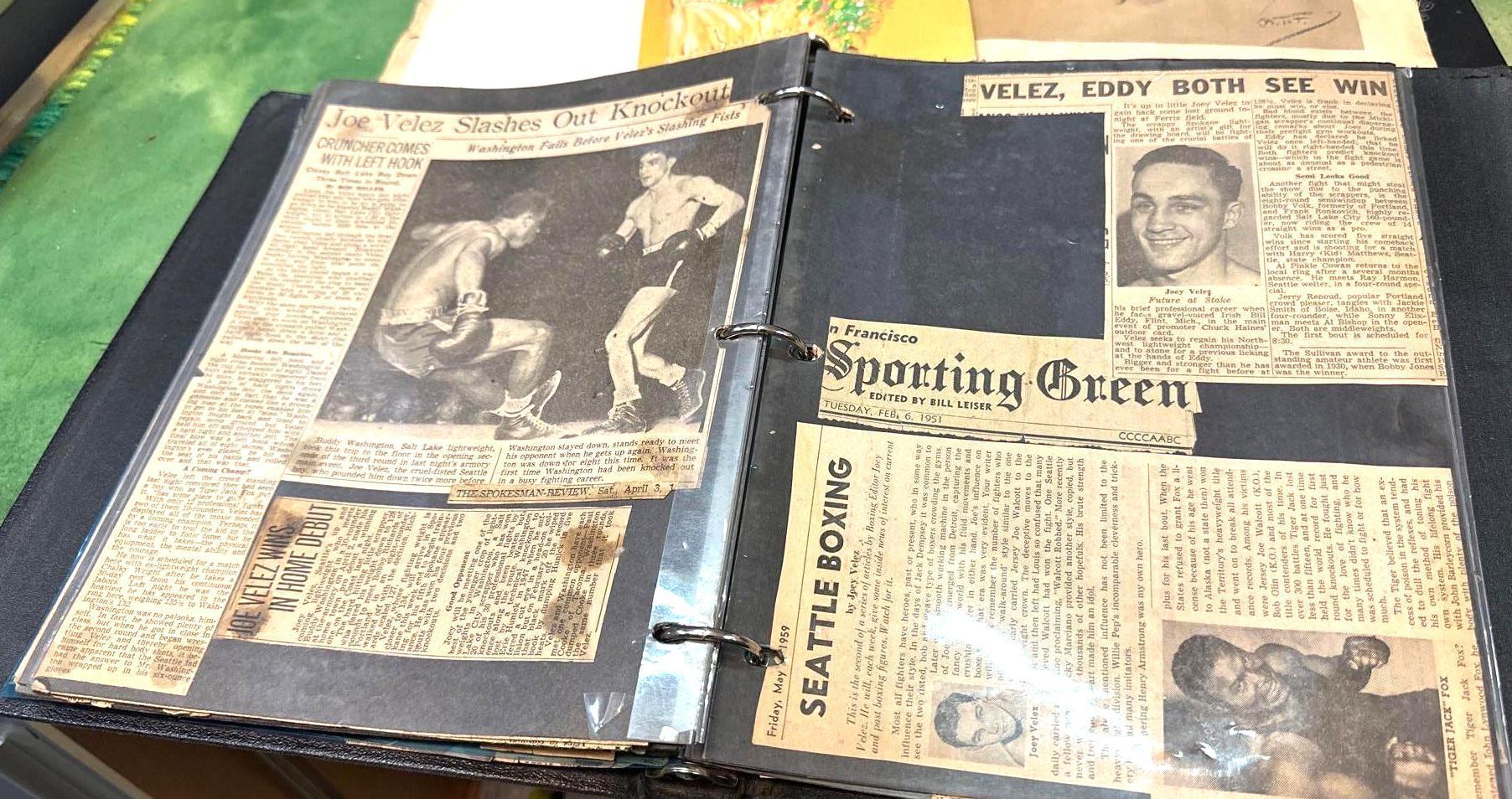 Two 1950's-60's Scrapbooks with cards, Articles etc