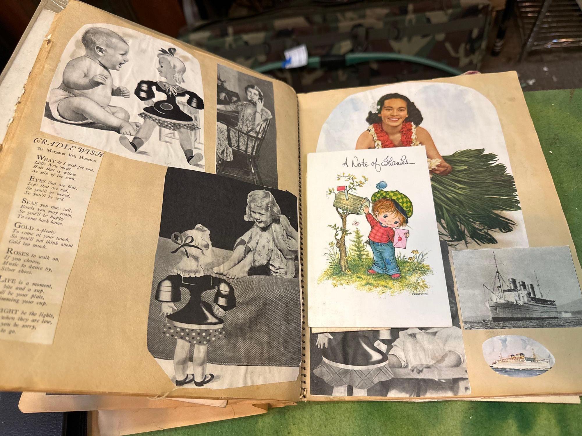 Two 1950's-60's Scrapbooks with cards, Articles etc