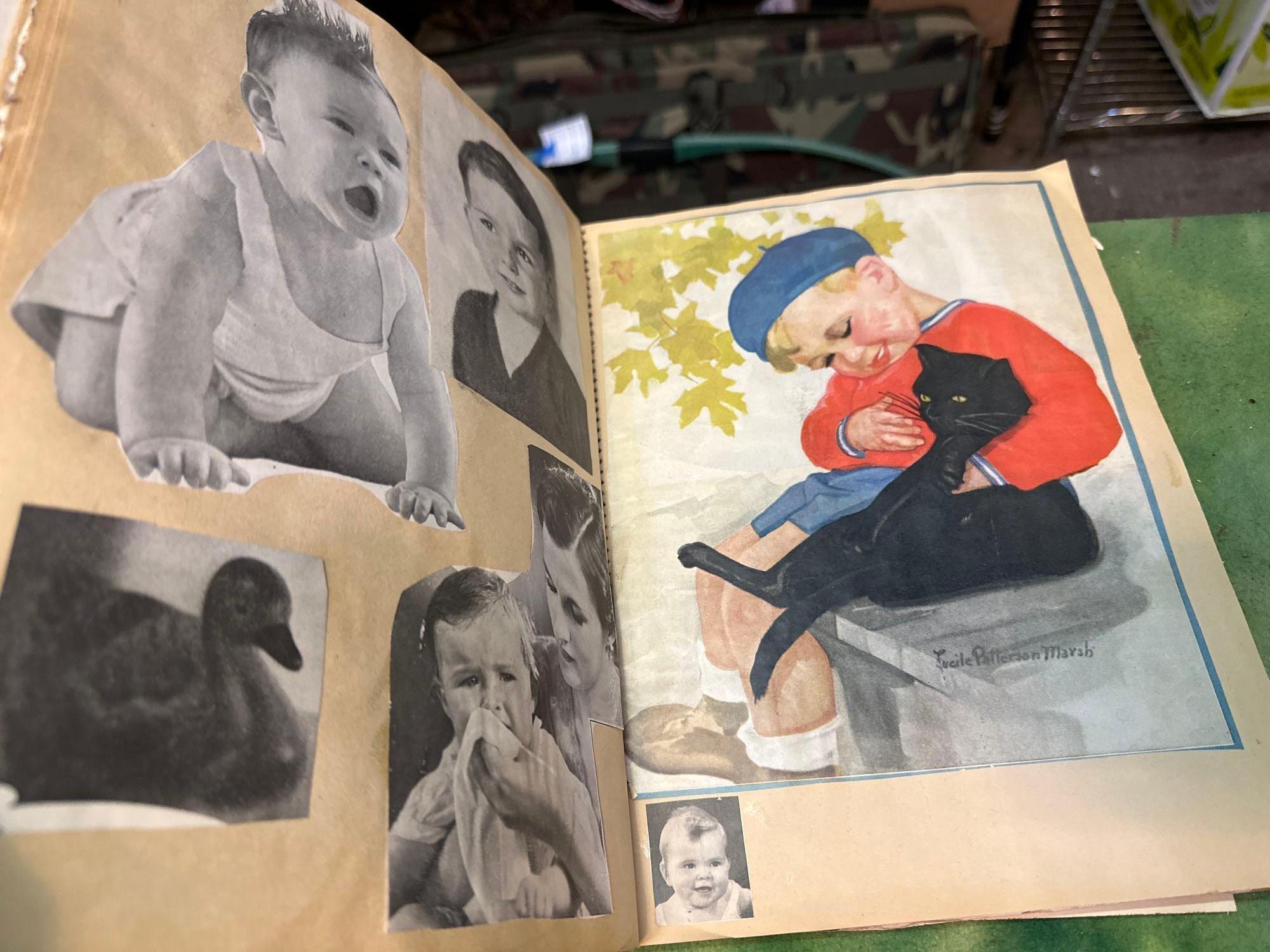 Two 1950's-60's Scrapbooks with cards, Articles etc