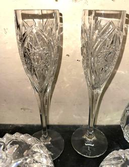 Group of Cut Crystal Items