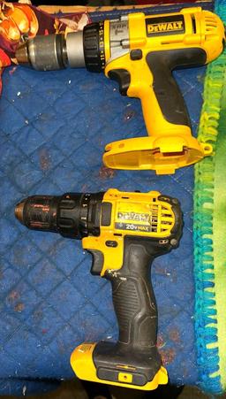 2 Dewalt Drills- No Batteries