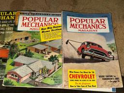 4 Copies of Popular Mechanics Magazines 1950's