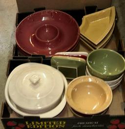 3 boxes of Sorrento Debby Segura Signature Serving Dishes and Holders
