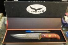 Falkner Bowie Knife in Wood Box- NIB