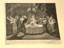 Rare 18th Century Print by Charles- Antoine Coypel
