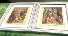 2 Framed Original Antique Prints