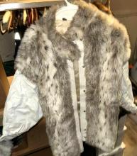 Dubrowsky and Perlbinder Vintage Faux Fur and Leather Jacket