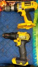 2 Dewalt Drills- No Batteries