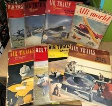 Eight 1940's Air Trails Magazines