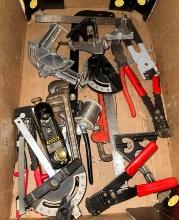 Box of Tools- Plane, Wrenches and Specialty Tools