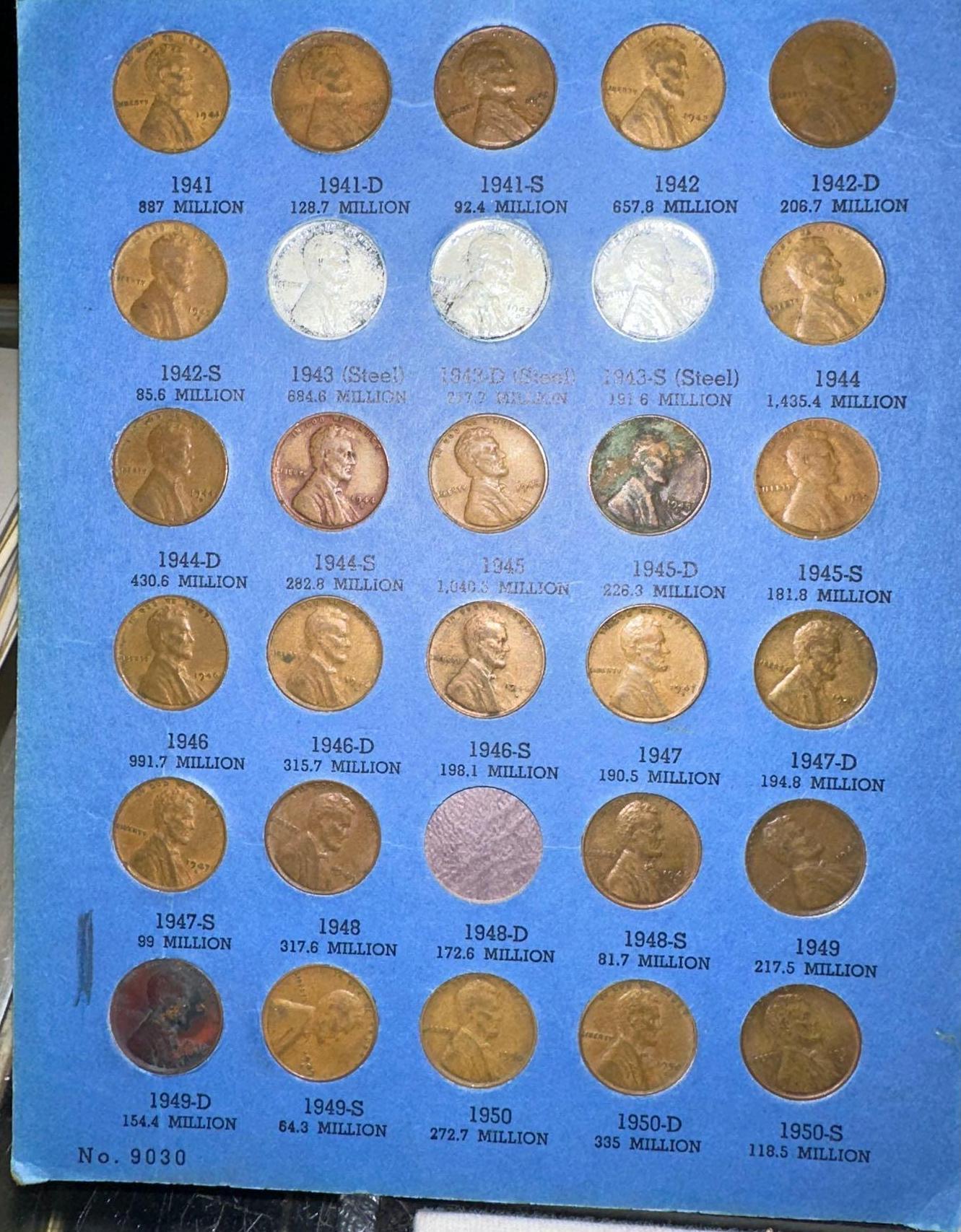 2 Folders of Lincoln Cents