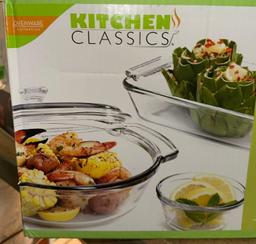 NIB Kitchen Classics 8pc Glass Bake Set