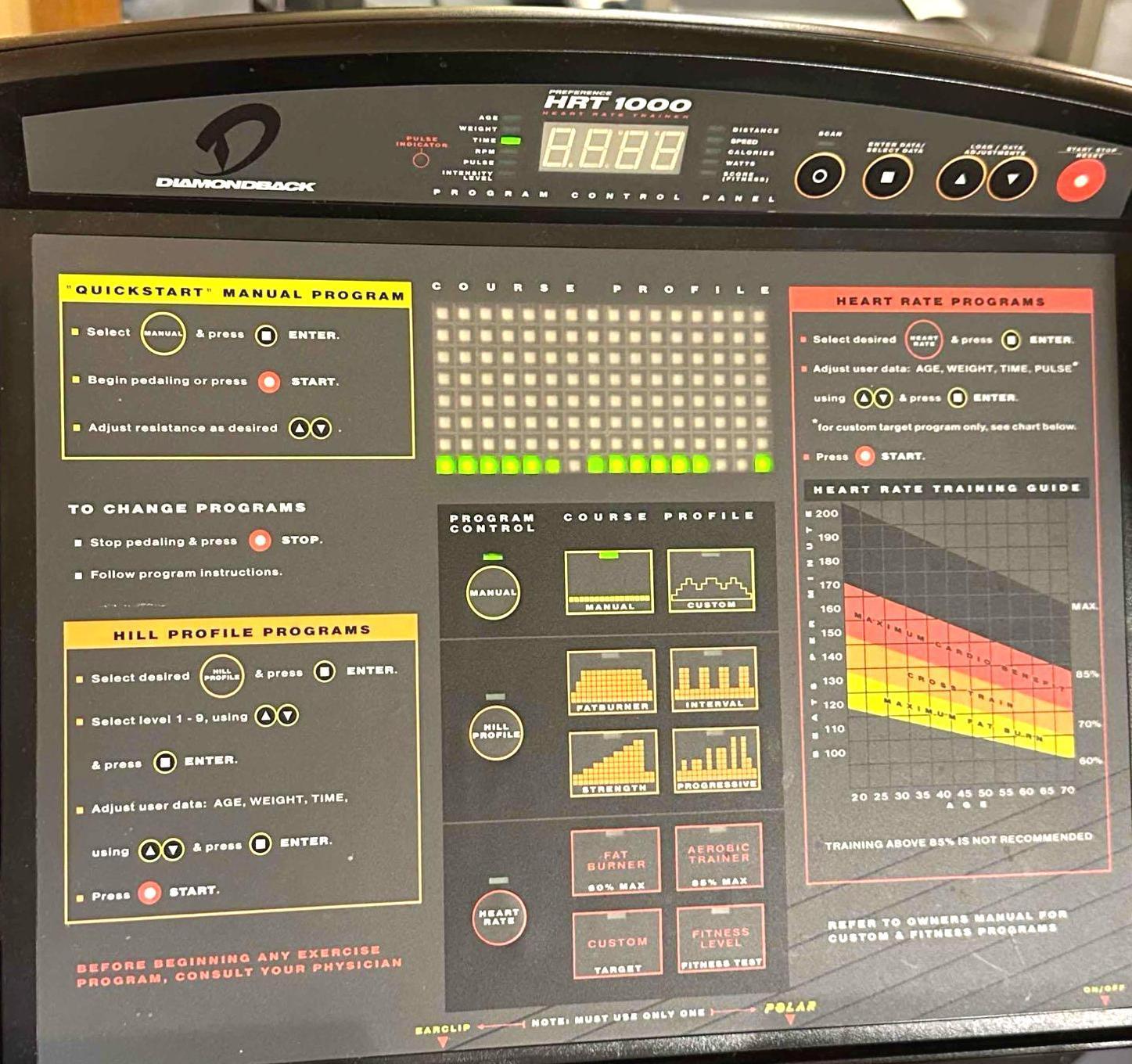 Diamondback HRT 1000 Recumbent Exercise Bike- works GREAT!!!