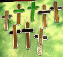 8 Stained Glass Crosses