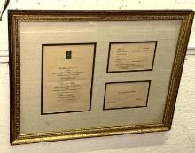 Framed Invitation of the 1927th opening of the Roosevelt Hotel in Hollywood Ca 22" x 16"