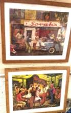 2 Framed Sarah Jenkins African American Artwork 20" x 21"