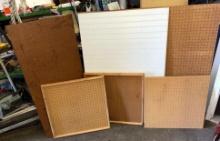 5 Pieces of Pegboard and 2 Pieces of Wainscoting