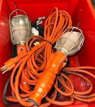 50' Extension cord and 2 Work Lights