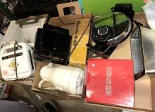 3 Boxes of Kitchen- Waffle Maker, Electric Knife, Grill etc